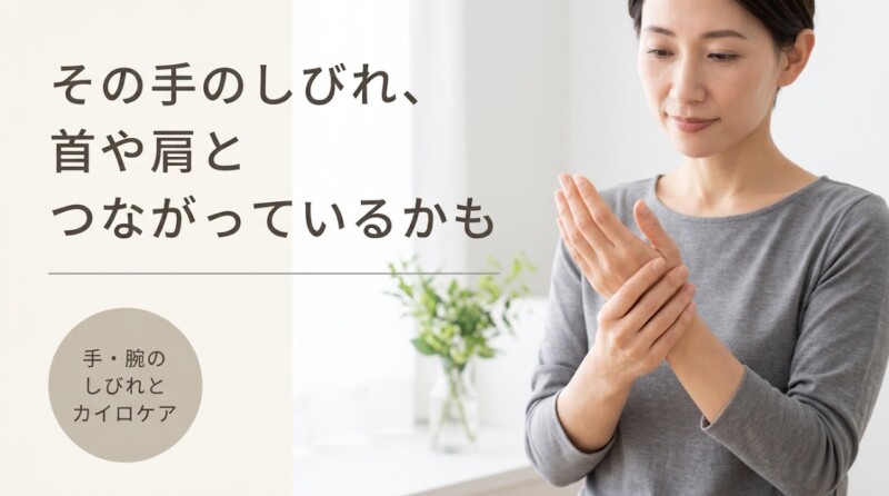 新潟市で手・腕のしびれが続くとき|原因と日常でできるセルフケア、カイロプラクティックのアプローチ｜アトラスカイロプラクティックセンター本部